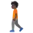 Person Walking: Dark Skin Tone