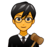Man Judge Emoji 👨‍⚖️ image - Emojidex style