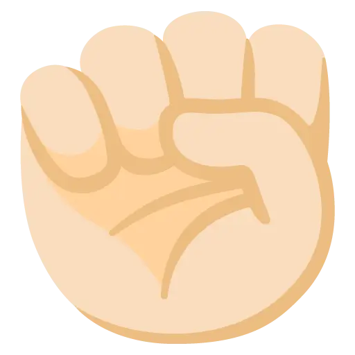 🏻 - Raised Fist: Light Skin Tone Emoji meaning, copy and paste emoticon ...
