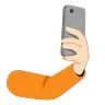 Selfie: Light Skin Tone Emoji 🤳🏻 image - Google Noto Color Animated style