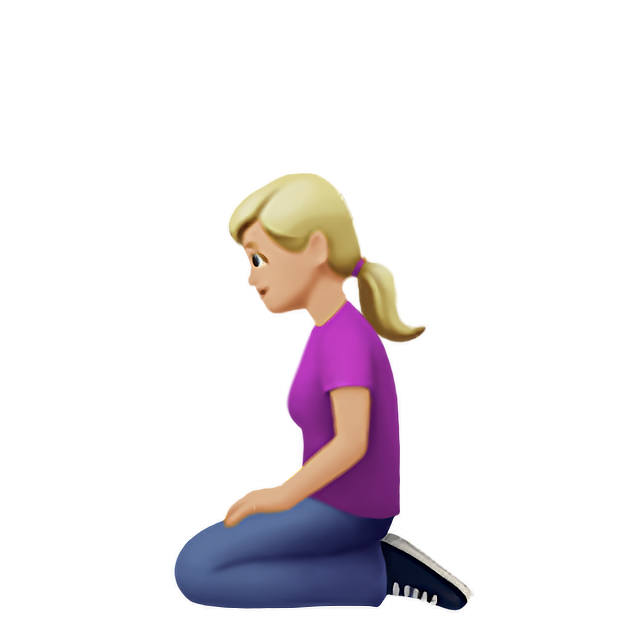 Woman Kneeling: Medium-Light Skin Tone