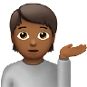 Person Tipping Hand: Medium-Dark Skin Tone Emoji 💁🏾 image - Apple style