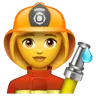 Woman Firefighter Emoji 👩‍🚒 image - WhatsApp style