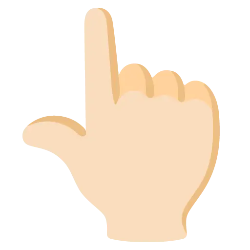 ππ» - Backhand Index Pointing Up: Light Skin Tone Emoji meaning, copy ...