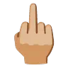 Middle Finger: Medium-Light Skin Tone Emoji 🖕🏼 image - Google Noto Color Animated style
