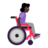 Woman In Manual Wheelchair Facing Right: Dark Skin Tone