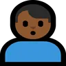Man Pouting: Medium-Dark Skin Tone Emoji 🙎🏾‍♂️ image - Microsoft Windows 10 Segoe UI Emoji style