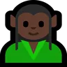 Elf: Dark Skin Tone Emoji 🧝🏿 image - Microsoft Windows 10 Segoe UI Emoji style