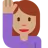 Woman Raising Hand: Medium Skin Tone