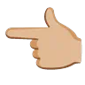 Backhand Index Pointing Left: Medium-Light Skin Tone Emoji 👈🏼 image - Google Noto Color Animated style