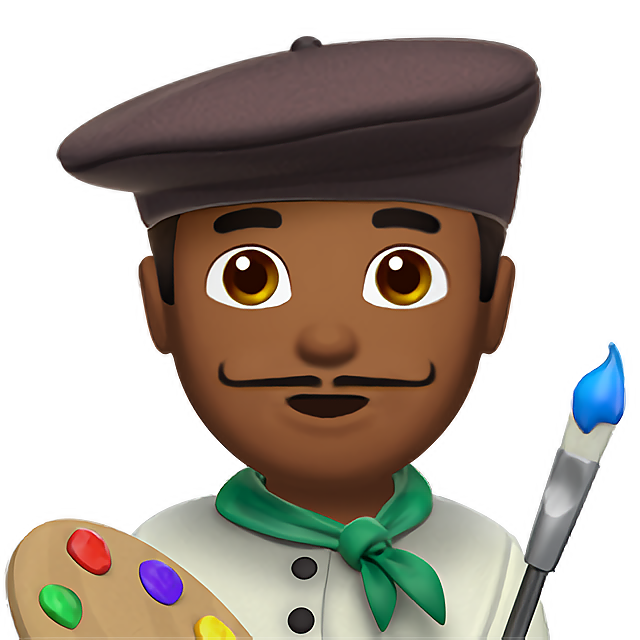 Man Artist: Medium-Dark Skin Tone