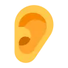 Orelha Emoji 👂 image - Tossface style