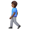 Man Walking: Medium-Dark Skin Tone Emoji 🚶🏾‍♂️ image - Samsung style