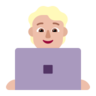 Technologist: Medium-Light Skin Tone Emoji 🧑🏼‍💻 image - Microsoft Classic 2D style