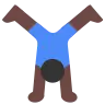 Man Cartwheeling: Dark Skin Tone Emoji 🤸🏿‍♂️ image - Tossface style