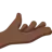 Palm Up Hand: Dark Skin Tone