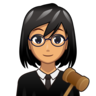 Woman Judge: Medium Skin Tone Emoji 👩🏽‍⚖️ image - Emojidex style