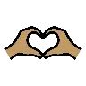 Heart Hands: Medium Skin Tone Emoji 🫶🏽 image - OpenMoji style