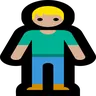 Person Standing: Medium-Light Skin Tone Emoji 🧍🏼 image - Microsoft Windows 10 Segoe UI Emoji style