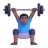 Man Lifting Weights: Medium-Dark Skin Tone