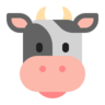 Emoji Faccia di mucca 🐮 image - Microsoft Classic 2D style