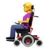 Woman In Motorized Wheelchair Emoji 👩‍🦼 image - Apple style