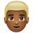 Man: Medium-Dark Skin Tone, Blond Hair