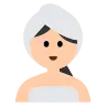 Woman In Steamy Room: Light Skin Tone Emoji 🧖🏻‍♀️ image - Tossface style