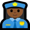 Woman Police Officer: Medium-Dark Skin Tone Emoji 👮🏾‍♀️ image - Microsoft Windows 10 Segoe UI Emoji style