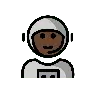 Astronaut: Dark Skin Tone Emoji 🧑🏿‍🚀 image - OpenMoji style