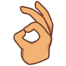 Ok Hand: Medium Skin Tone Emoji 👌🏽 image - Emojidex style