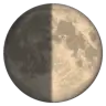 First Quarter Moon Emoji 🌓 image - WhatsApp style