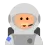 Man Astronaut: Medium-Light Skin Tone