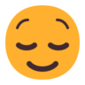 Эмодзи Расслабленной лицо 😌 image - Microsoft Classic 2D style