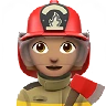 Woman Firefighter: Medium Skin Tone Emoji 👩🏽‍🚒 image - Apple style