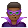 Man Supervillain: Medium-Dark Skin Tone Emoji 🦹🏾‍♂️ image - WhatsApp style