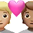 Couple With Heart: Person, Person, Medium-Light Skin Tone, Medium Skin Tone