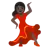 Woman Dancing: Dark Skin Tone