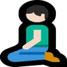 Person Kneeling: Light Skin Tone Emoji 🧎🏻 image - Microsoft Windows 10 Segoe UI Emoji style