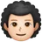 Man: Light Skin Tone, Curly Hair