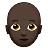 Person: Dark Skin Tone, Bald