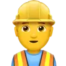 Man Construction Worker Emoji 👷‍♂️ image - Apple style