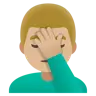 Man Facepalming: Medium-Light Skin Tone Emoji 🤦🏼‍♂️ image - Google Noto Color style