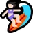Woman Surfing: Light Skin Tone
