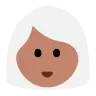 Woman: Medium Skin Tone, White Hair Emoji 👩🏽‍🦳 image - Tossface style