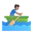 Man Rowing Boat: Medium Skin Tone