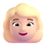 Woman: Light Skin Tone, Blond Hair Emoji 👱🏻‍♀️ image - Microsoft 3D Fluent style