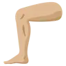 Leg: Medium-Light Skin Tone Emoji 🦵🏼 image - Google Noto Color style