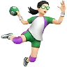 Woman Playing Handball: Light Skin Tone Emoji 🤾🏻‍♀️ image - Apple style