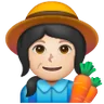 Woman Farmer: Light Skin Tone Emoji 👩🏻‍🌾 image - Samsung style